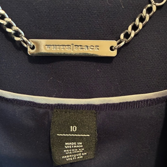 White House Black Market Navy Single-Button Tailored Blazer, Size 10 - Picture 3 of 3